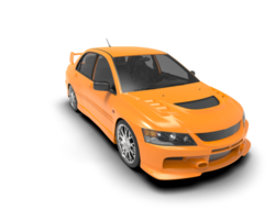 Realistic sport car isolated on background. 3d rendering - illustration png