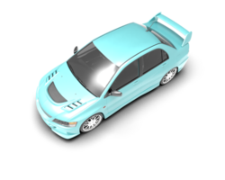 Realistic sport car isolated on background. 3d rendering - illustration png