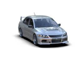 Realistic sport car isolated on background. 3d rendering - illustration png
