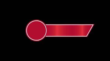Text box animation in red, simple text banner animation suitable for editing material video