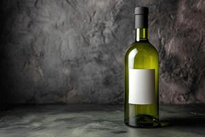 an empty wine bottle with some paper on top, photo