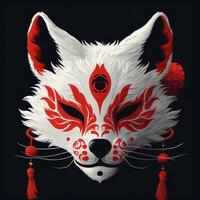 this is an image of a chinese mask, photo