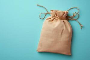 a simple bag tied with a small string, photo