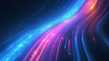 different colored glowing lines in the sky, photo