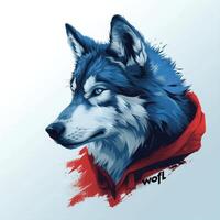 the blue jacket is the color of the wolf, photo