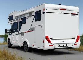 the side view of an recreational vehicle, photo