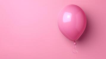 an object suspended from the ceiling against a bright pink wall, photo