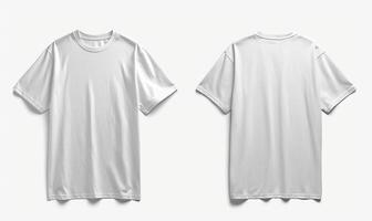 white mock shirts with the same colors as the front and side, photo