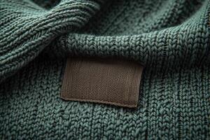 an up close view of the back end of a knit suit, photo