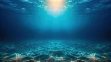 the water is reflecting light from inside of the underwater, photo