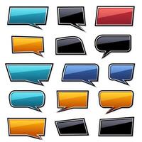 colorful speech bubbles with different positions, photo