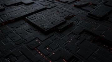 3d dark digital cyber futuristic city with some sort of industrial structure, photo
