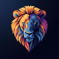the low - poly lion can be seen in this image, photo