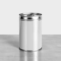 an aluminum can is on the ground in this image, photo