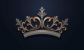 the crown has very decorative and artistic gold elements, photo