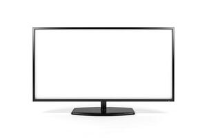 a small monitor screen on top of a wooden stand, photo