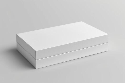 the box is made from white cardboard with open lid, photo