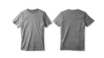 two plain men's gray shirts displayed in three different images, photo