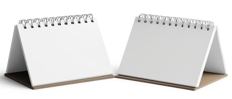 two white spiral bound papers lined with one, photo