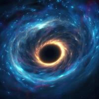black hole is a planetary structure in deep space, photo