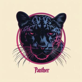 a leopard sits inside of a circle, photo