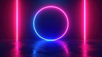 two lights that can be seen with one ring at its center, photo