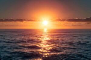 a large body of water with boats at sunset, photo