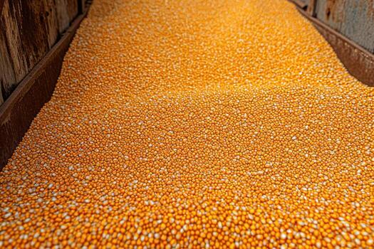 corn is in a bin that's filled with lots of water, photo