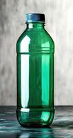 a bottle is sitting on the surface of a table, photo