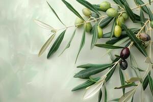 there are many olives still on the branches, photo