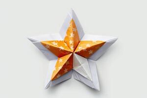 paper folded to look like an origam star, photo