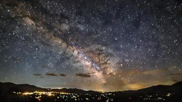 the sky is filled with star dust in this photo, photo