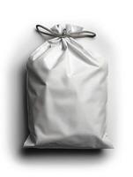 an empty bag with rope tied to it, photo