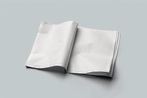 an open piece of white paper being folded, photo
