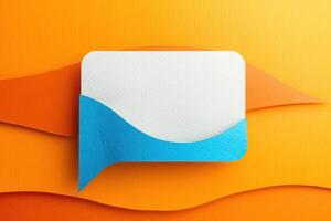 a paper shaped orange and white object, photo