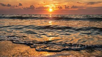 this is an evening time photo shot looking down the beach area,