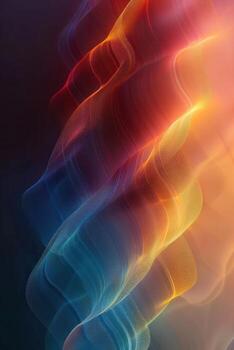 colorful swirls with an orange - yellow one in the middle, photo