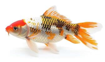 the large fish is gold in color, photo