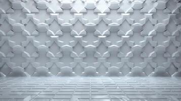 light streams through an abstract cube pattern, photo
