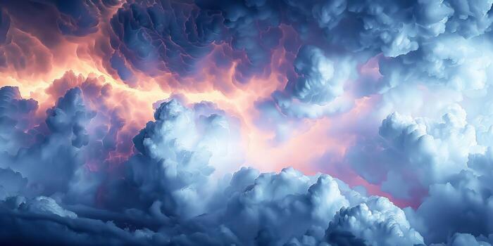 blanco y naranja se corre con oscuro azul nubes en frente, foto