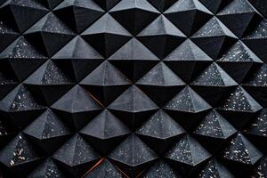 some black umbrellas on a dark surface, photo
