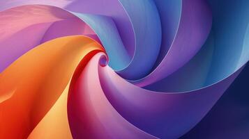 a colorful spiral shaped design with blue red and yellow, photo