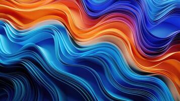 some very vivid colored, wavy abstract paint effect, photo