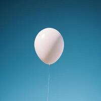 a man hanging on to the edge of several balloons, photo