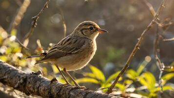 a small bird standing on top of a branch, photo