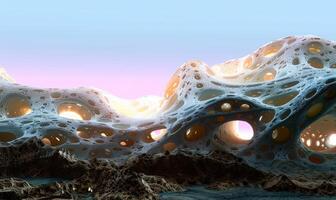 this is a small wave that looks like an ocean, photo