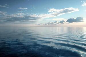 sunset in a calm sky over the water, photo