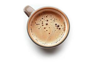 a coffee with various ingredients and ures, photo