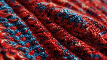 multicolored knit covering the edges of the fabric, photo