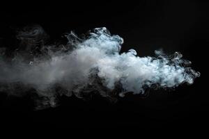 a close up picture of smoke against a black background, photo